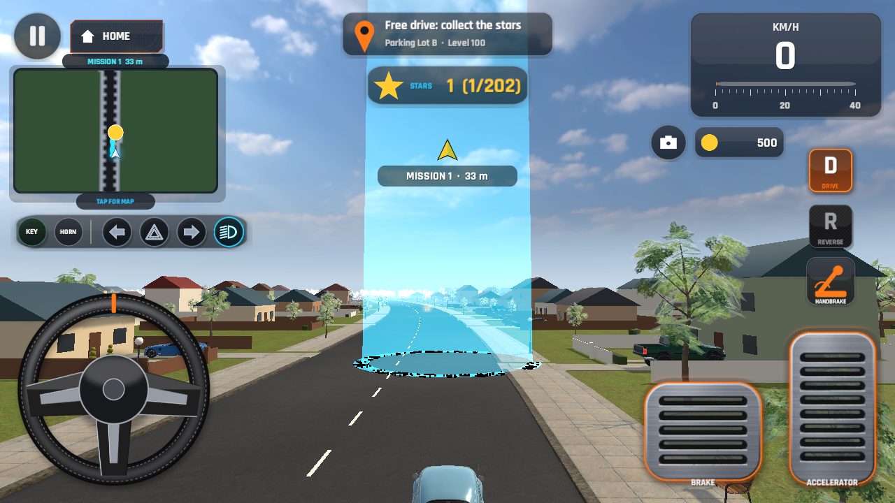 City mission with GPS route line on minimap